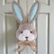 15-Inch Easter Bunny Wreath – 3D Realistic Rabbit Head Door Decor for Indoor & Outdoor Spring Decorations